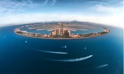 Dreamz Palm Jumeirah – Man-made island shaped like a palm tree